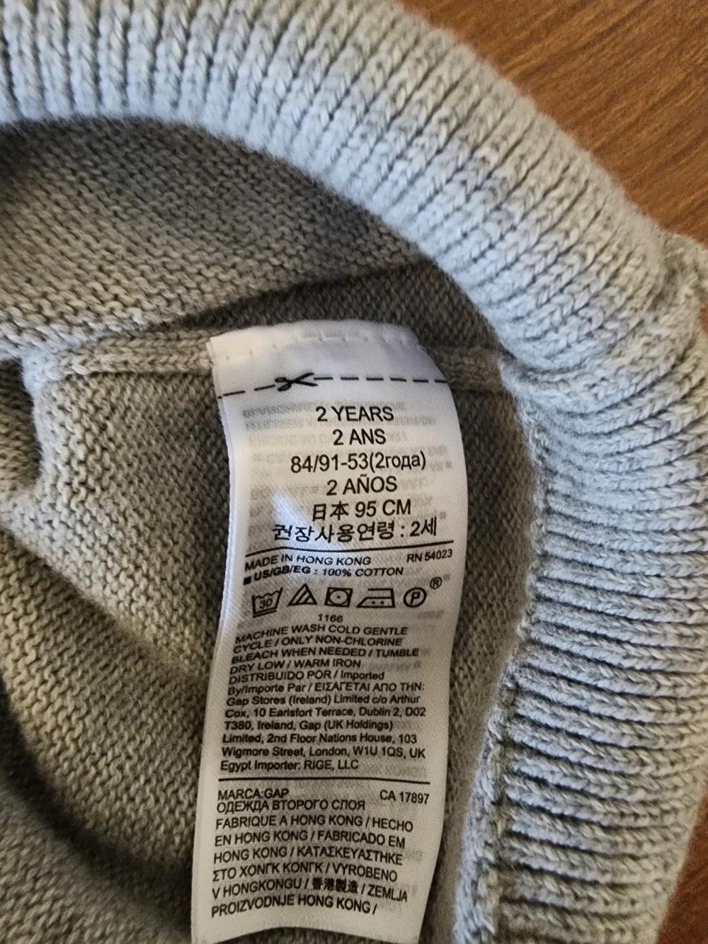 GAP Gray Sweater with Green T-Rex Graphic